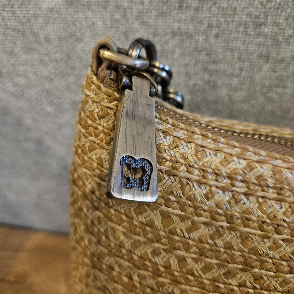 Eric Javits New York Powchky Woven Straw Tan Shoulder Bag - Picture 5 of 15